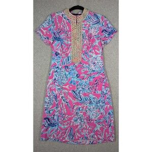 Lilly Pulitzer Women Dress Size 8 NWT Adrena Stretch Shift Mandeville Seahorse